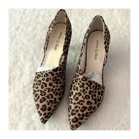 Seven Dials Exotic Leopard Print Shaylee Pump Sz 8 - Picture 3 of 7